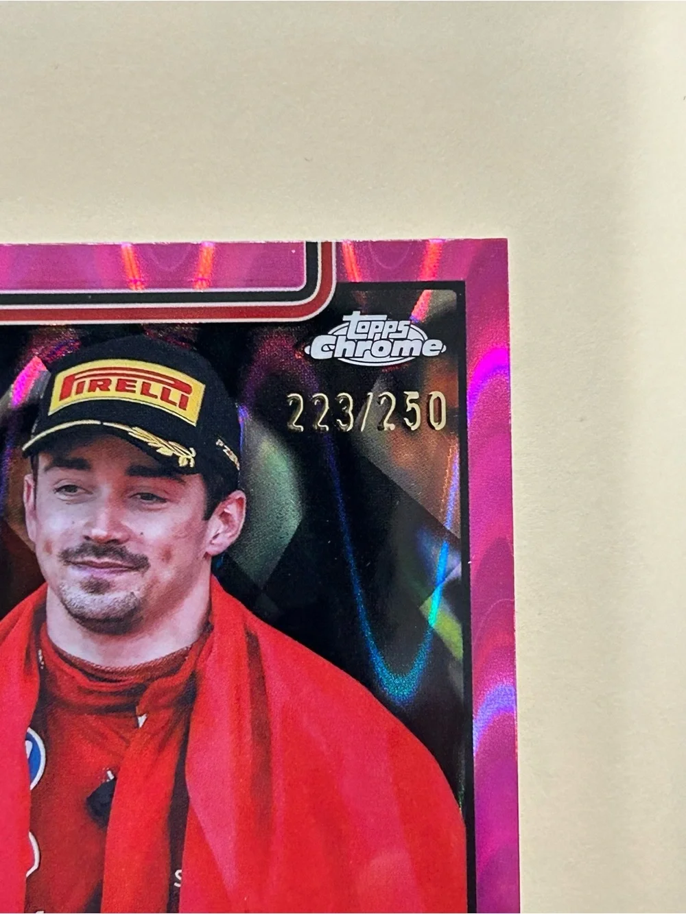 Charles Leclerc Grand Prix 2024 Pink Holo Racing Card